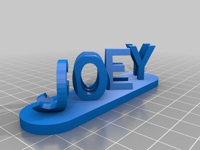 joeygman des signes les logos personnalisé 3d print model - Mito3D