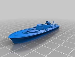 british power boat 71 piedi 9 pollici mgb 1300 i veicoli crudele mari motore di pistola in barca mappa 3d print model - Mito3D
