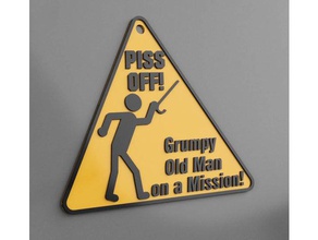 grumpy old man mission sign other 3d print model - Mito3D