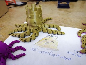 sevimli Kral ahtapot oyuncaklar oyunlar 3d print model - Mito3D