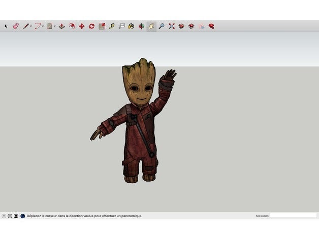 baby groot 3d printing avengers endgame marvel comics universe 3D print model - Mito3D