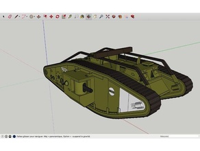 británico mk vii tanque pesado 3d impresión 3d print model - Mito3D