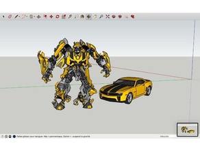 transformer bumblebee carro 3d impressão transformadores 3d print model - Mito3D