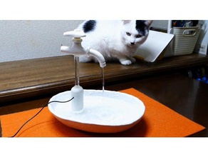 magic cat Wasserhahn Brunnen 3d drucken 3d print model - Mito3D