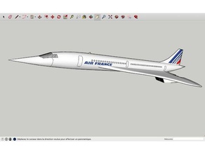 concorde 3d drucken Flugzeug 3d print model - Mito3D