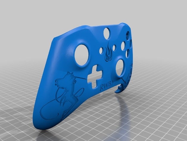 xbox bir özel denetleyici kabuk rwby blake edition video oyunlar aynası plastik cilt benzersiz wrap 3D print model - Mito3D