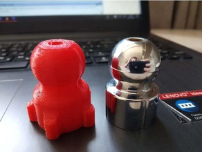 top shower head nut bathroom 3d print model - Mito3D