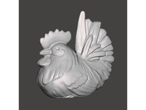 chinesischen Hahn Kunst Vogel Huhn hen Geflügel 3d print model - Mito3D