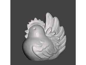 pollo chino art de aves la gallina las corral 3d print model - Mito3D