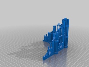 kill team sector imperialis damaged wall games 3d print model - Mito3D