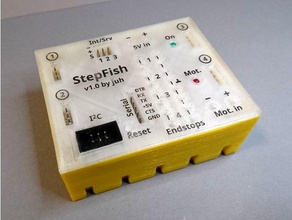 stepfish fischertechnik i2c controlador de motor passo eletrônica impressão-no-lugar printbuchse printinplace servo twi 3d print model - Mito3D