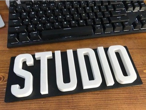 studio sign signs logos multi-color 3d print model - Mito3D