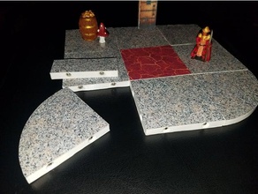 ez tiles construction toys dnd miniature dungeon terrain magnetic modular papercraft 3d print model - Mito3D