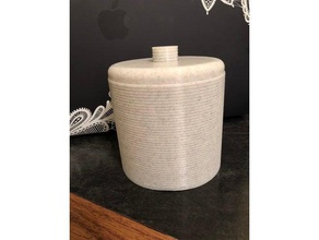 ridged cotton swab holder bathroom decorative 3d print model - Mito3D