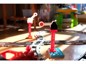 lego duplo inspiré de chemin fer sémaphore du signal les jouets jeux train modèle 3d print model - Mito3D