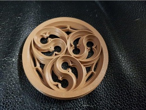 gothic rosette rosace gothique other coasters ghotic keychain nsfw 3d print model - Mito3D