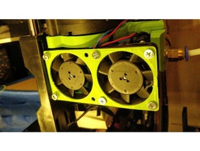simple 2x40mm fan connector plate parts 3d print model - Mito3D