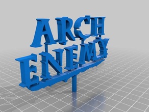 arch enemy logo 3d signs logos death metal decor decoration heavy stand 3d print model - Mito3D