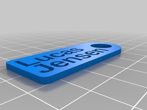 lucas jensen key-tag - Organisation angepasst 3d print model - Mito3D