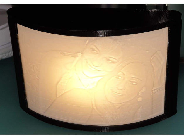 stand lithophane art 3dlito a10 flashforge geeetech litofania litophane lampada la fotografia 3D print model - Mito3D