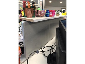 shelf bracket top cubicle partition organization desk divider mounting mount 3d print model - Mito3D