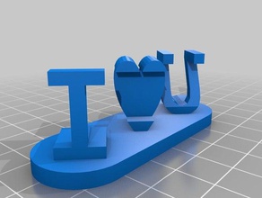 iu liz block signs logos customized 3d print model - Mito3D