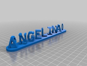 angelina pippuccio sinais logotipos personalizado 3d print model - Mito3D