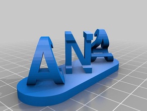 meine angepasste dual-Buchstaben-Blöcke illusion Zeichen logos 3d print model - Mito3D