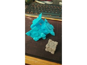 companion cube puzzle Rätsel portal 3d print model - Mito3D