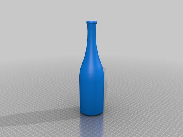 wine bottle decoration replica hollow inside food drink inventor 3D print model - Mito3D