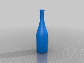 botella de vino la decoración réplica huecas por dentro alimentos beber inventor 3d print model - Mito3D
