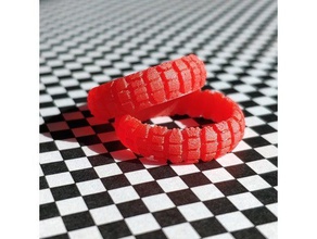 tyre ring 2 rings 3d print model - Mito3D