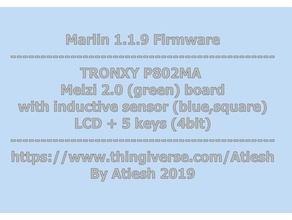 tronxy p802ma marlin 119 firmware 3d impressoras 3d print model - Mito3D