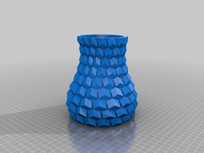 courbé en nid d'abeille de vase épaisse décor 3d print model - Mito3D