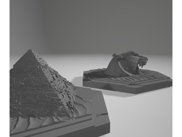 catan desert tile pyramid giza cave wonders dice 3d settlers 3D print model - Mito3D