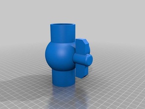 3 way valve 1 slip vacuum parts 3d print model - Mito3D