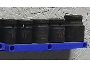 Wand-Berg-Metrisch Steckschlüssel 18mm-27mm tool Inhaber - Boxen halben Zoll 3d print model - Mito3D