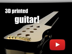 3d printed guitar printing solid edge cad construction toys diy engineering fun funny musical instruments solidworks strings 3d print model - Mito3D
