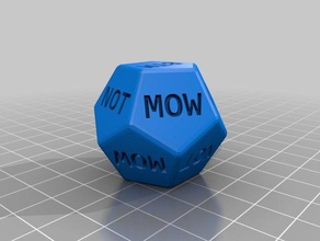 meu personalizados frente e verso d12 dodecaedro dados 3d print model - Mito3D
