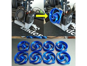 40mm swirl fan guard quiet non-obstruced airflow 3d printer accessories ender 3 herome nsfw 3d print model - Mito3D