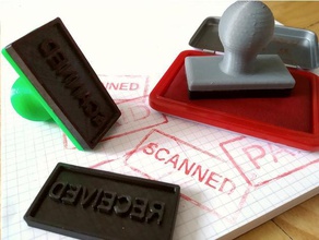 Gummi-Stempel office akzeptiert flexibles filament versorgt bezahlt erhalten abgelehnt Stempel Griff Stempel-Halter stamp pad tpu 3d print model - Mito3D