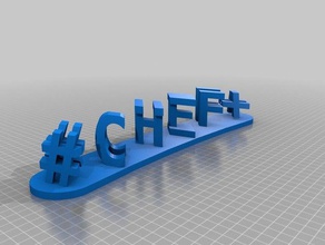 chef katina signs logos customized 3d print model - Mito3D