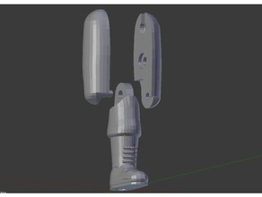 generic gi-joe replacement leg mechanical toys action figure boot foot gi joe gijoe part parts toe 3d print model - Mito3D