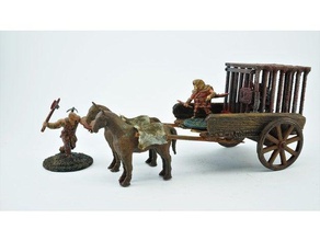 wagon wheel d&d art dd dungeons dragons horse 3d print model - Mito3D