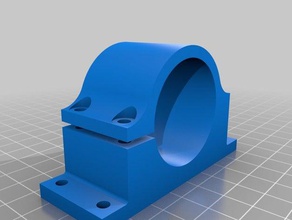 37 mm milling motor mount homemade cnc 3d printer printing 37mm dc spindle holder 3d print model - Mito3D