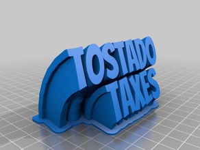 tostado de los impuestos la oficina personalizado 3d print model - Mito3D