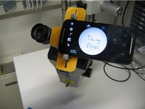 rudimentary phone microscope ocular adapter 31-34mm od learning camera mount smartphone stereoscope 3d print model - Mito3D
