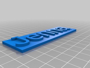 jenna name plate accessories customized 3d print model - Mito3D