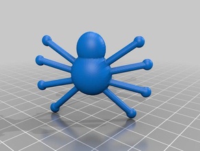 spider semplice, easy print i giocattoli giochi halloween 3d print model - Mito3D