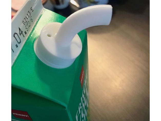 milchausgie&szliger f&uumlr kinder de lait à la buse cuisine manger ausgieer ustensiles kchenutensilien milchausgieer praktisch tetrapak 3D print model - Mito3D